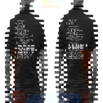 トランペッターのための面白いトランペット格言モチーフ メンズTシャツ バックプリント - Kawaiitshirt