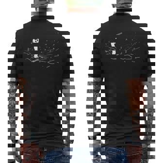 トロンボーン奏者のための音符のトロンボーンミュージシャン メンズTシャツ バックプリント - Kawaiitshirt