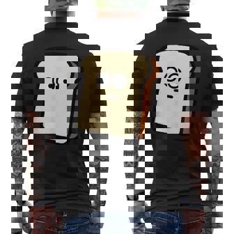 トーストくん パン 食パン かわいい イラスト ゆるキャラ メンズ レディース キッズ メンズTシャツ バックプリント - Kawaiitshirt