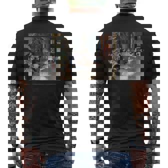 ドガ 舞台上でのリハーサル 現代美術 絵画 メンズTシャツ バックプリント - Kawaiitshirt