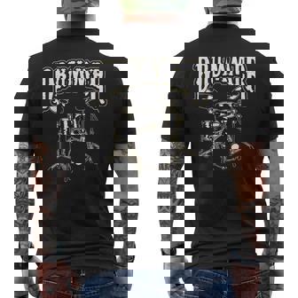 ドラマー、ティードラム、ドラムプレーヤーへのギフトに。 メンズTシャツ バックプリント - Kawaiitshirt