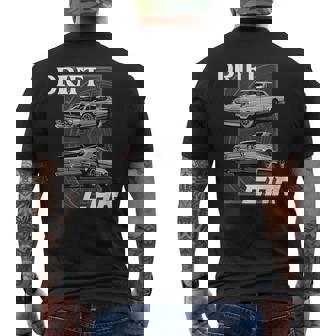 ドリフトカー ジャパニーズクラシックチューニングカー メンズTシャツ バックプリント - Kawaiitshirt