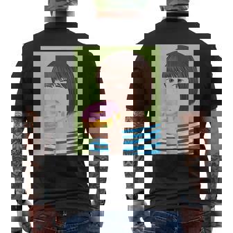 ドーナツショップ ポップアート ポートレート ロジックロックスター キュート ドーナツ ガールフレンド ドーナツ メンズTシャツ バックプリント - Kawaiitshirt