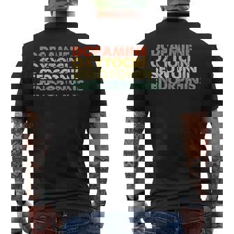 ドーパミン オキシトシン セロトニン エンドルフィン ハッピーホルモン メンズTシャツ バックプリント - Kawaiitshirt