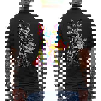 ドーベルマン ドッグ カラフル ポップアート 犬 誇り ドーベルマン メンズTシャツ バックプリント - Kawaiitshirt