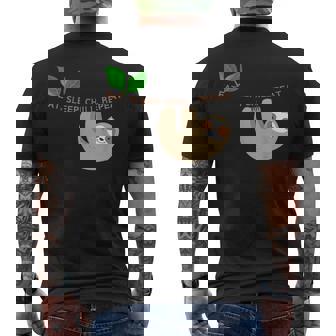 ナマケモノ まったり のんびり くつろぎ メンズTシャツ バックプリント - Kawaiitshirt