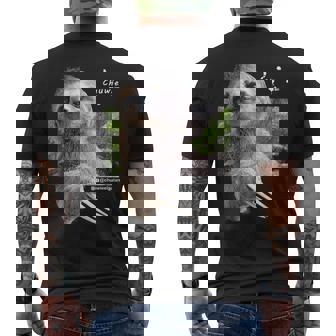 ナマケモノのチューウィー メンズTシャツ バックプリント - Kawaiitshirt