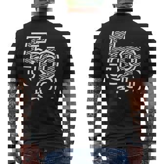 ナンバー58 スポーツジャージ 58 誕生日 メンズTシャツ バックプリント - Kawaiitshirt