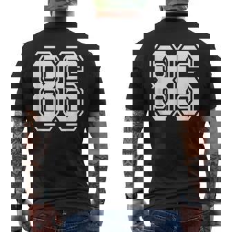 ナンバー86 86歳の誕生日ギフト選手チーム番号入りジャージ メンズTシャツ バックプリント - Kawaiitshirt