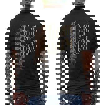 ニューヨークチャームフラットアイアンビルディング メンズTシャツ バックプリント - Kawaiitshirt