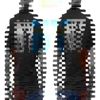 ニューヨーク市のデザインnyc自由の女神アーバン メンズTシャツ バックプリント - Kawaiitshirt