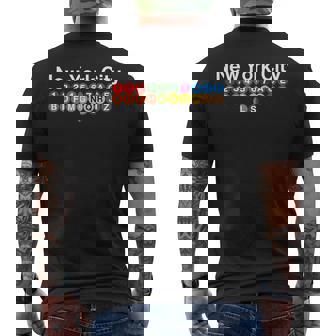 ニューヨーク市地下鉄の駅標識、ニューヨークの列車標識nyc。 メンズTシャツ バックプリント - Kawaiitshirt