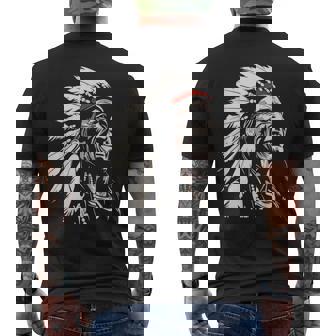 ネイティブアメリカン インディアン マルチカラー ビンテージデザイン メンズTシャツ バックプリント - Kawaiitshirt