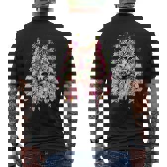 ネイティブアメリカン オオカミの頭 トライバル ボヘミアン タトゥーアート メンズTシャツ バックプリント - Kawaiitshirt