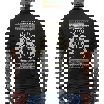 ネイティブアメリカン カルチャー ココペリ ミュージシャンボーダー 2 楽しい メンズTシャツ バックプリント - Kawaiitshirt