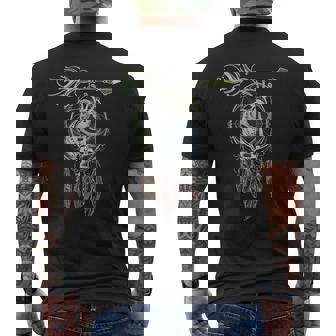 ネイティブアメリカンフィリグリー ココペリ ドリームキャッチャー 3 ファンファン ファン メンズTシャツ バックプリント - Kawaiitshirt