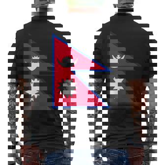 ネパール国旗 メンズTシャツ バックプリント - Kawaiitshirt