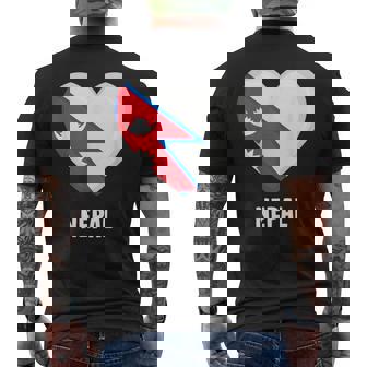 ネパール国旗シャツ メンズTシャツ バックプリント - Kawaiitshirt