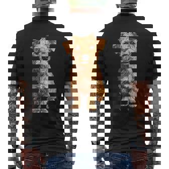 ノーフォークテリア 犬 モチーフ ペット アートワーク ノーフォークテリア メンズTシャツ バックプリント - Kawaiitshirt