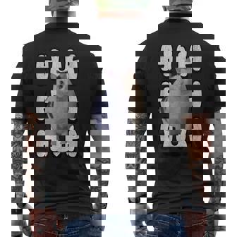 ハァッ 猫ミーム 人気 インターネットミーム Cat Day クリスマス メンズTシャツ バックプリント - Kawaiitshirt