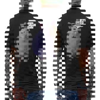 ハァ・キャット・ミーム メンズTシャツ バックプリント - Kawaiitshirt