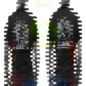 ハウスキャット レインボー Dj 猫 キティ メンズTシャツ バックプリント - Kawaiitshirt