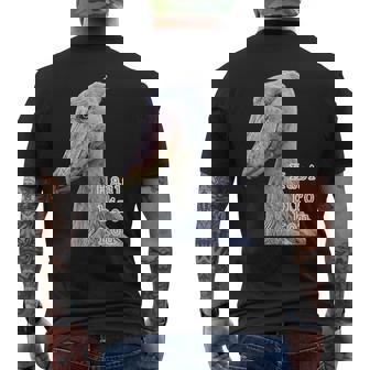 ハシビロコウ『リアルフォト 写真』青い鳥【どうぶつフレンズ】かっこいい 大きな鳥 動物園の生き物 メンズTシャツ バックプリント - Kawaiitshirt