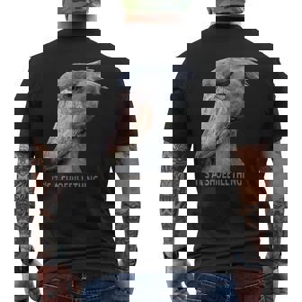 ハシビロコウそれはハシビロコウです メンズTシャツ バックプリント - Kawaiitshirt