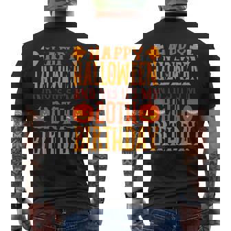ハッピーハロウィンそしてはい、私の20歳の誕生日です メンズTシャツ バックプリント - Kawaiitshirt