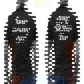 ハッピーバースデー ひな メンズTシャツ バックプリント - Kawaiitshirt