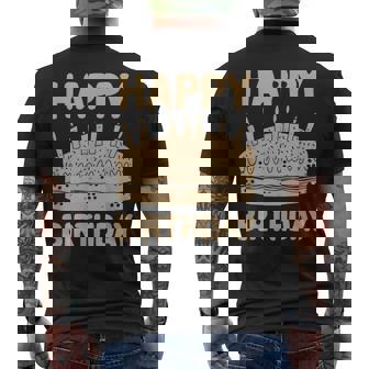 ハッピーバースデー-バースデーファニー メンズTシャツ バックプリント - Kawaiitshirt