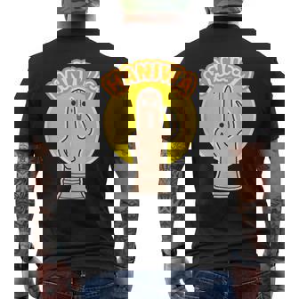 ハニワ 埴輪《ロゴマーク》Haniwa【踊る埴輪 男】歴史土器 かわいい イラスト 面白い メンズTシャツ バックプリント - Kawaiitshirt