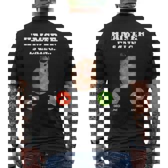 ハムスターミームが呼んでいます メンズTシャツ バックプリント - Kawaiitshirt