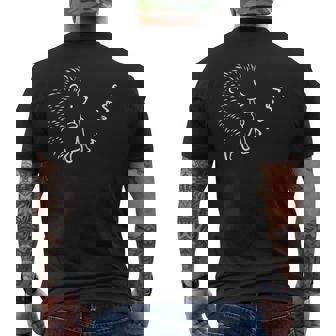 ハリネズミ クラリネット ハリネット メンズTシャツ バックプリント - Kawaiitshirt