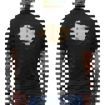 ハロウィン Oops I Tore My Clothes おっぱい 谷間コスチューム メンズTシャツ バックプリント - Kawaiitshirt