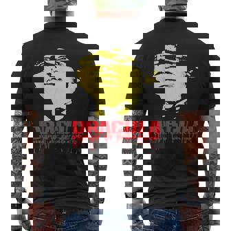 ハロウィン ホラー ドラキュラ ヴァンパイア ヴィンテージ コミックブック ムービー メンズTシャツ バックプリント - Kawaiitshirt