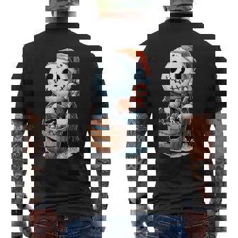 ハロウィン 雪だるま コスチューム ゴースト 動物 ブーー 不気味 メンズTシャツ バックプリント - Kawaiitshirt