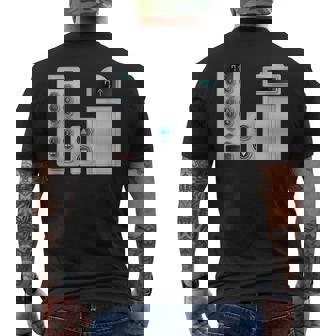 ハロウィンコスチューム、クールなエレベーターボタンアート メンズTシャツ バックプリント - Kawaiitshirt