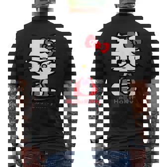 ハローキティ Usデザイン メガネ メンズTシャツ バックプリント - Kawaiitshirt