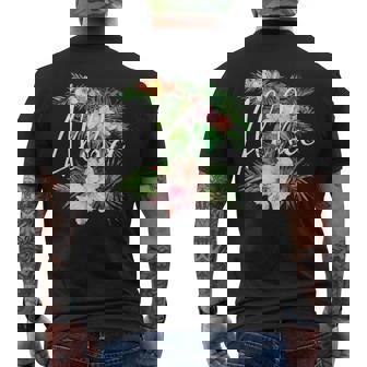 ハワイアンハイビスカスの花 アロハ メンズTシャツ バックプリント - Kawaiitshirt