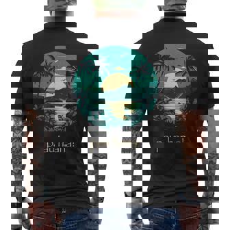 ハワイ語のパウハナはハッピータイムを意味します メンズTシャツ バックプリント - Kawaiitshirt