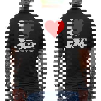 ハートジャイブジャズダンスミュージックが大好き メンズTシャツ バックプリント - Kawaiitshirt