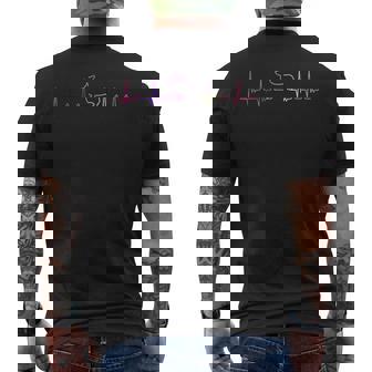 ハートビート コーギー ウェルシュ・コーギー コーギー好き 愛犬家 心電図 犬の飼い主 コーギーの飼い主 犬好き 犬 メンズTシャツ バックプリント - Kawaiitshirt