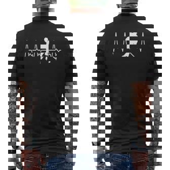 ハートビートアイスホッケー メンズTシャツ バックプリント - Kawaiitshirt