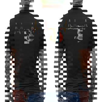 ハートビートナマケモノ メンズTシャツ バックプリント - Kawaiitshirt