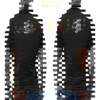 ハートビートバスケットボール メンズTシャツ バックプリント - Kawaiitshirt