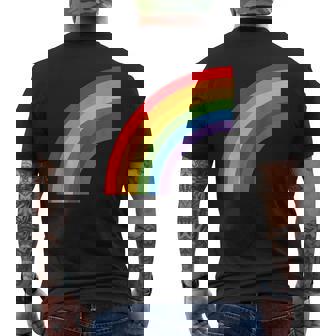 ハーフレインボー Roygbiv カラフルラッキーレインボー メンズTシャツ バックプリント - Kawaiitshirt