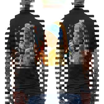 バイオリン 楽器 面白いtシャツ フェルメール かわいい メンズ 子供 おもしろ 服 グッズ ネタ 音楽 メンズTシャツ バックプリント - Kawaiitshirt