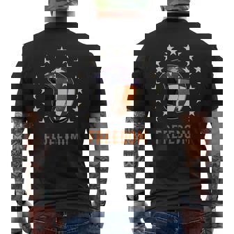 バイカー ヘルメット ライダー アメリカン ハーレー チョッパー バイク ジェット ヘルメット ツーリング イージー メンズTシャツ バックプリント - Kawaiitshirt