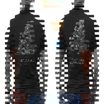 バイク クラシック オートバイ 熊 クルーザー メンズTシャツ バックプリント - Kawaiitshirt